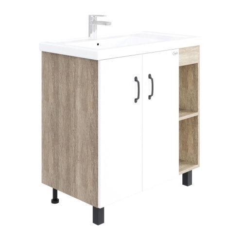 Тумба под раковину Onika Тимбер 108045 80х50 подвесная цвет белый