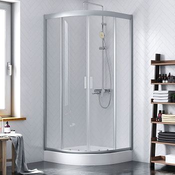 Душевой уголок Damixa Skyline DX35WG-301-090MT 90х90 стекло прозрачное профиль хром без поддона