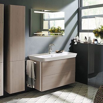 Тумба с раковиной Burgbad Iveo SFEN100F2834G0161C0001*1 100х50 подвесная цвет коричневый