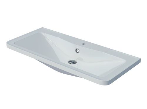 Раковина из искусственного камня Madera Адель 4627173210263 100х50 накладная цвет белый - фото 2