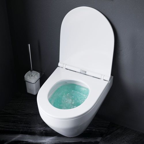 Чаша унитаза подвесная Am.Pm Spirit V2.0 C701700WH цвет белый без сиденья безободковая душевой смыв - фото 3