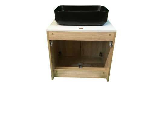 Тумба с раковиной Sintesi STL.W7021_SIN-LVB-APP-409BM 60х60 подвесная цвет белый - фото 2