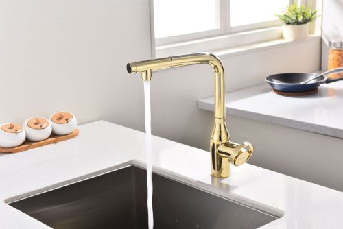 Смеситель для кухни Paulmark URBAN Ur213104-G на мойку золото - фото 4