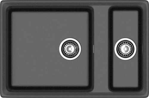 Кухонная мойка Granfest Level LV-760K черный 75х50 цвет черный поверхность матовая