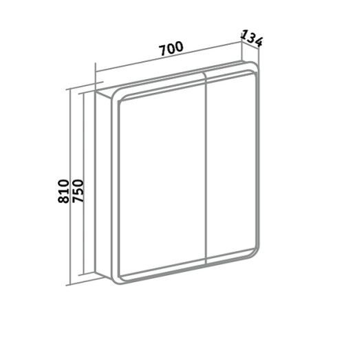 Зеркало-шкаф Runo ЭРИКА УТ000003320 70х80 подвесной цвет белый - фото 5