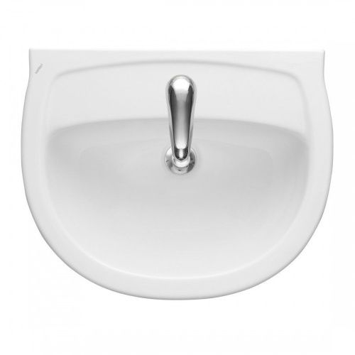 Раковина из сантехнического фарфора Santeri Версия 131115S0011B0 60х50 подвесная цвет белый 1 отверстие под смеситель - фото 2