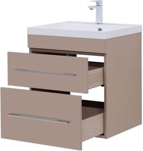 Тумба под раковину Aquanet Верона 00304536 60х50 подвесная цвет коричневый - фото 3