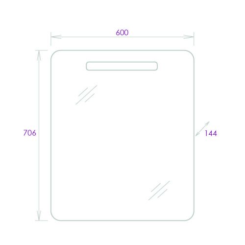 Зеркало-шкаф Onika Неаполь 206064 60х70 подвесной цвет белый - фото 3