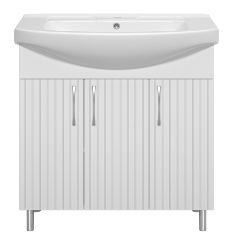 Тумба под раковину Misty Изео Э-Изе01085-021Н 80х40 напольная цвет белый - фото 2
