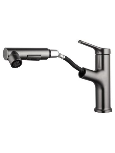 Смеситель Wonzon & Woghand WW-A40862-BGG на раковину серый - фото 2