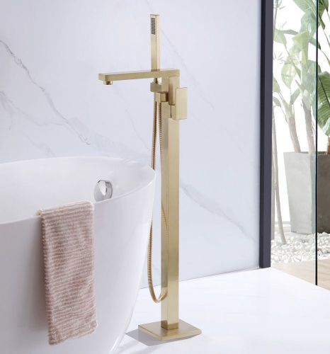 Смеситель Abber Daheim AF8215G напольный золото - фото 2