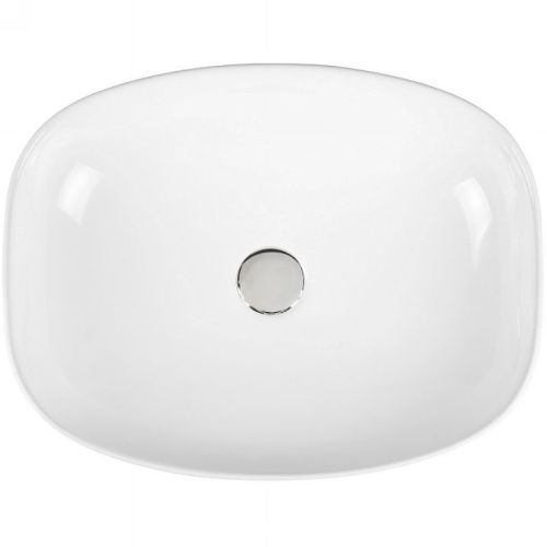 Раковина из сантехнического фарфора Bond Cube S54-608 60х40 накладная цвет черный без отверстий под смеситель - фото 4