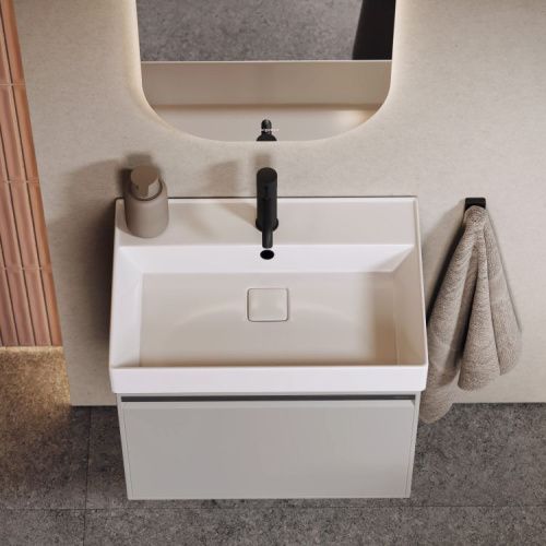 Тумба под раковину Aqwella Y PUR0108ST 80х50 подвесная цвет серый - фото 3