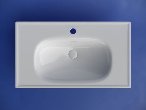 Раковина из сантехнического фарфора Ceramica Nova SABO CN13002 80х50 накладная цвет белый 1 отверстие под смеситель - фото 3