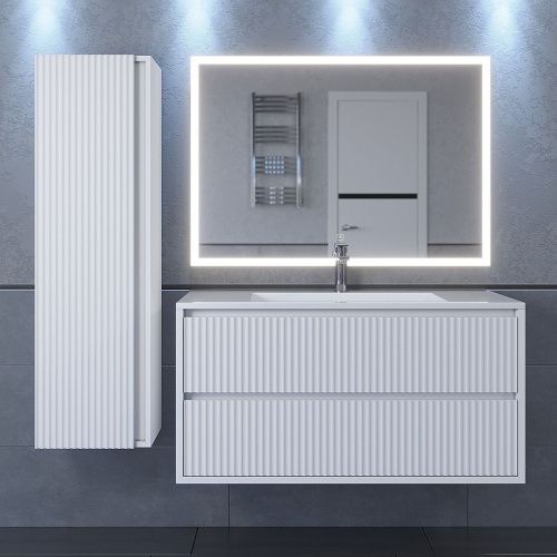 Тумба под раковину Uperwood Next Premium 3930205161 90х50 подвесная цвет белый - фото 3