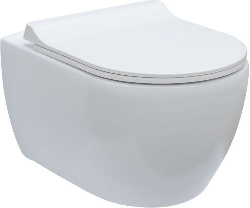 Чаша унитаза подвесная Logan L5W CITY 019100-w-01 цвет белый без сиденья безободковая каскадный смыв