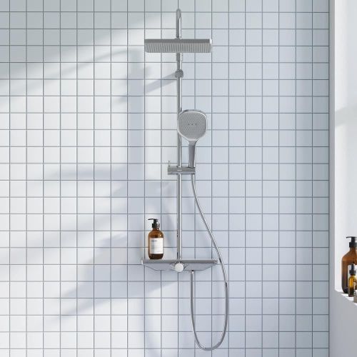 Душевая стойка Damixa Merkur 940730000 настенная цвет хром - фото 4