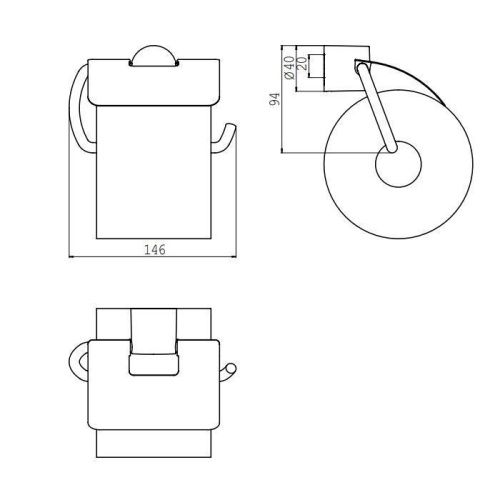 Бумагодержатель Emco Rondo2 4500 001 00 - фото 2
