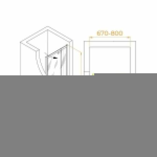 Душевая дверь RGW Passage 41080207-14 70х185 стекло прозрачное профиль черный - фото 2