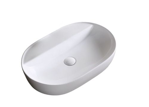 Раковина из сантехнического фарфора Cerutti SPA CR0074 60х40 накладная цвет белый 1 отверстие под смеситель - фото 3