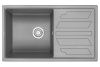 Кухонная мойка Granula 8002, АЛЮМИНИУМ 80х50 цвет серый поверхность матовая