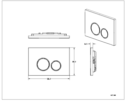 Клавиша смыва механическая AltroBagno Beni aggiuntivi AltroBagnoPFP005DQ цвет черный - фото 3