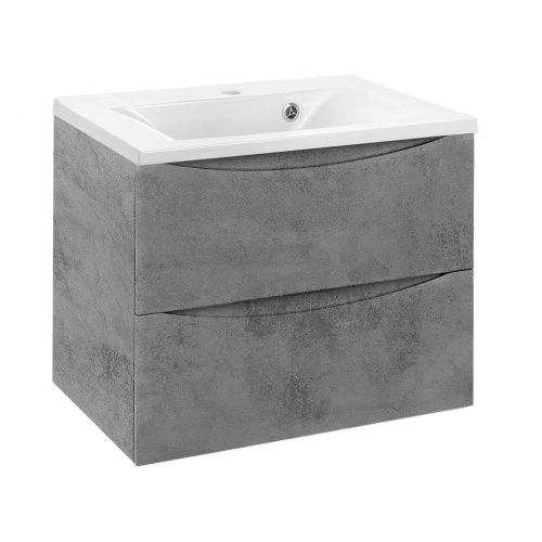 Тумба под раковину Vincea Mia VMC-2MA650BT 60х50 подвесная цвет серый - фото 2