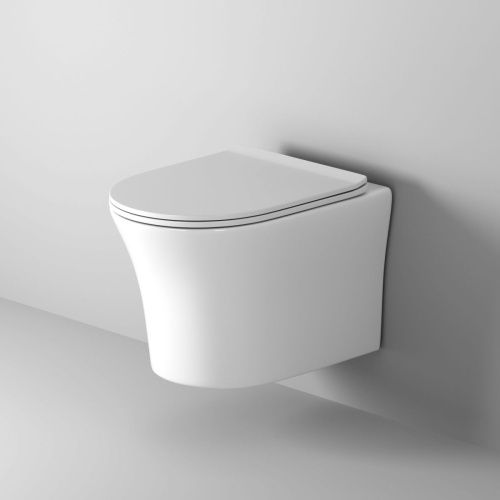 Унитаз подвесной Grossman Style GR-4475S белый с сиденьем микролифт безободковый каскадный смыв - фото 2