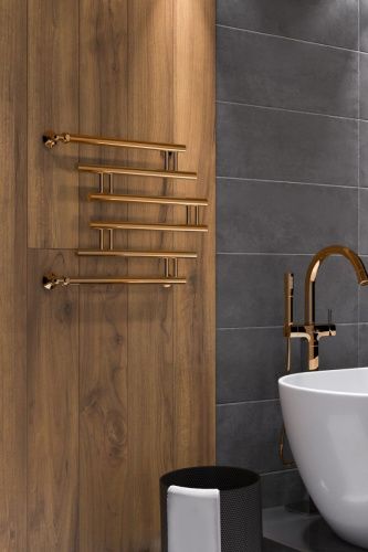 Полотенцесушитель водяной Indigo Zip FZW60-60GDK3 70х65 золото - фото 2