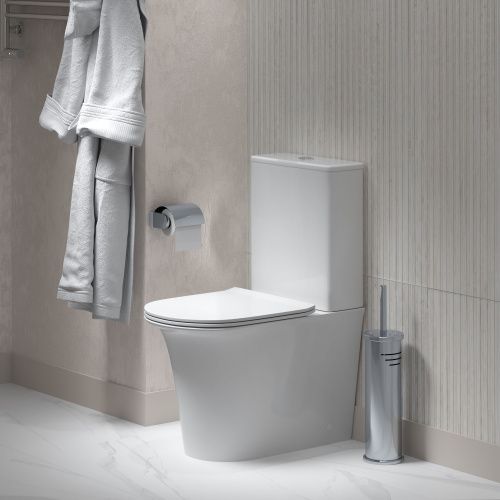 Унитаз напольный с бачком Grossman Galaxy GR-4469S белый с сиденьем безободковый каскадный смыв - фото 5