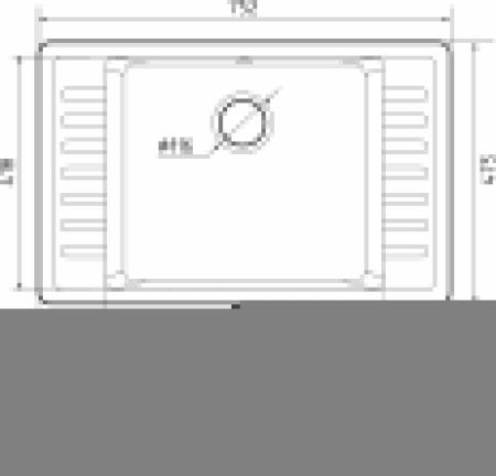 Кухонная мойка Granfest Quarz 71 серый 75х50 цвет серый поверхность матовая