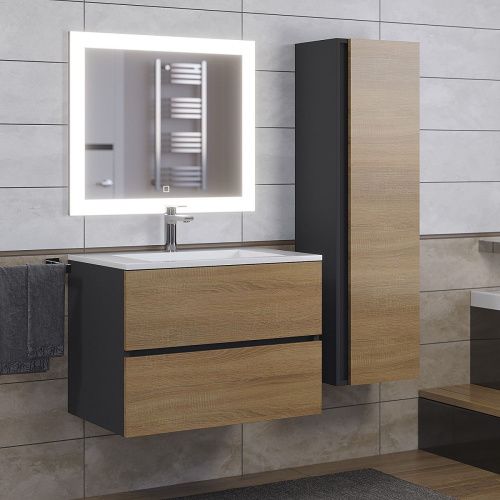 Тумба с раковиной Uperwood Barsa-Next 2900000095 70х50 цвет коричневый/черный - фото 5