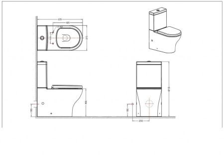 Бачок Bravat Rael CY01016W-PA-RUS