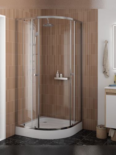 Душевой уголок Teymi Lina T00503 90х90 стекло прозрачное профиль хром с поддоном - фото 4