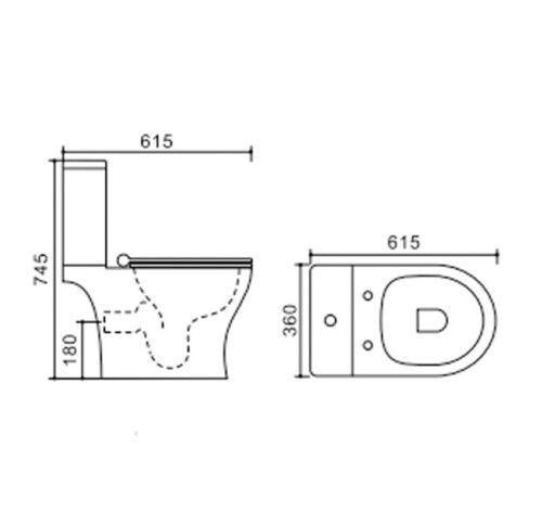 Унитаз-компакт напольный с бачком Stella Polar Ронда SP-00001877 белый с сиденьем микролифт безободковый смыв воронка-водоворот - фото 4