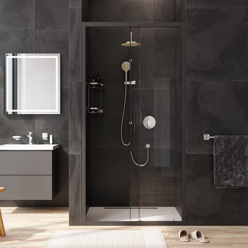 Душевая дверь Am.Pm Gem W90G-100-1-195BT 100х195 стекло прозрачное профиль черный - фото 4