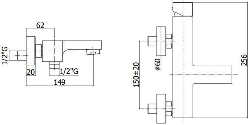 Смеситель для ванны с душем Paffoni Elle EL022CR настенный хром - фото 2