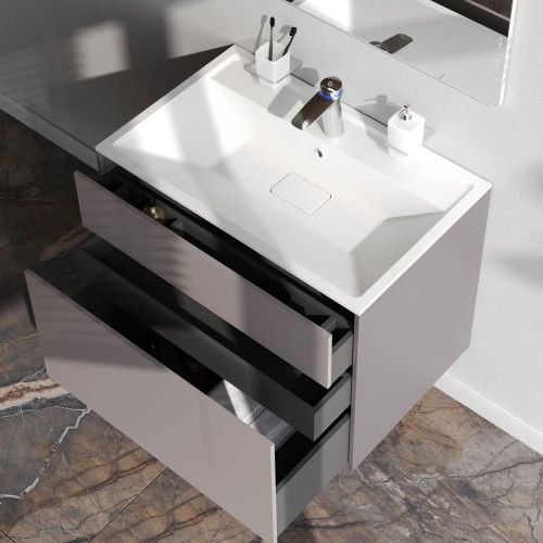 Тумба под раковину Am.Pm Inspire V2.0 M50AFHX0803EGM 80х50 подвесная цвет серый - фото 4