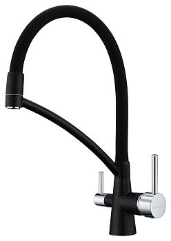 Смеситель для кухни Paulmark SIEGEN Si213111-308 на мойку черный