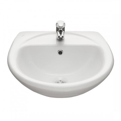 Раковина из сантехнического фарфора Santeri Соната 131112S0011B0 50х50 подвесная цвет белый 1 отверстие под смеситель - фото 2