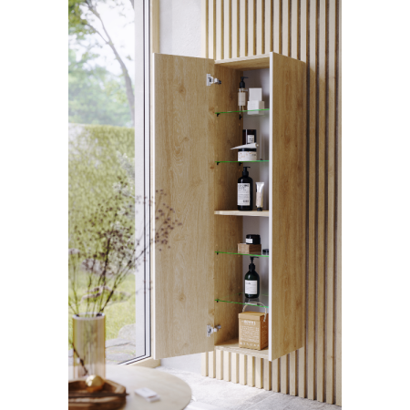 Шкаф-пенал Aqwella Y URB0535W 40х140 подвесной цвет белый