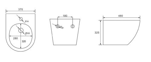 Биде подвесное CHARUS TORRE BIANCA BD700-141W цвет белый - фото 4