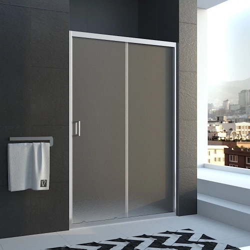 Душевая дверь Veconi Vianno VN46-180-02-19C1 180х185 стекло рифленое профиль хром