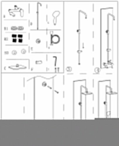 Душевая стойка Aquanet Passion AF300-72-S-B настенная цвет черный - фото 2