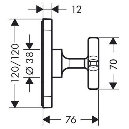 Встраиваемый запорный вентиль Axor Dames Anglaises 36771000 (внешняя часть)