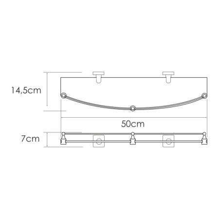 Полка в ванную комнату WasserKRAFT 8744