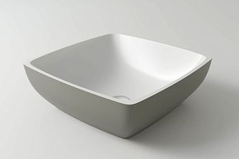 Раковина из искусственного камня Holbi JUPITER 1.02.007.11.2 40х40 накладная цвет белый