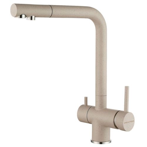 Смеситель для кухни Paulmark SKALEN Sk213020-302 на мойку бежевый