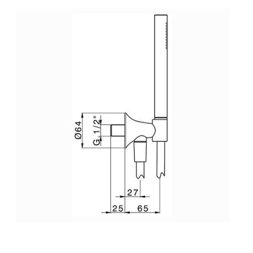 Душевой гарнитур Cisal Vita VI00303340 настенный черный - фото 2