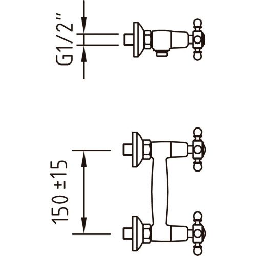 Смеситель Clever With2 Antigona 94477 настенный хром - фото 2